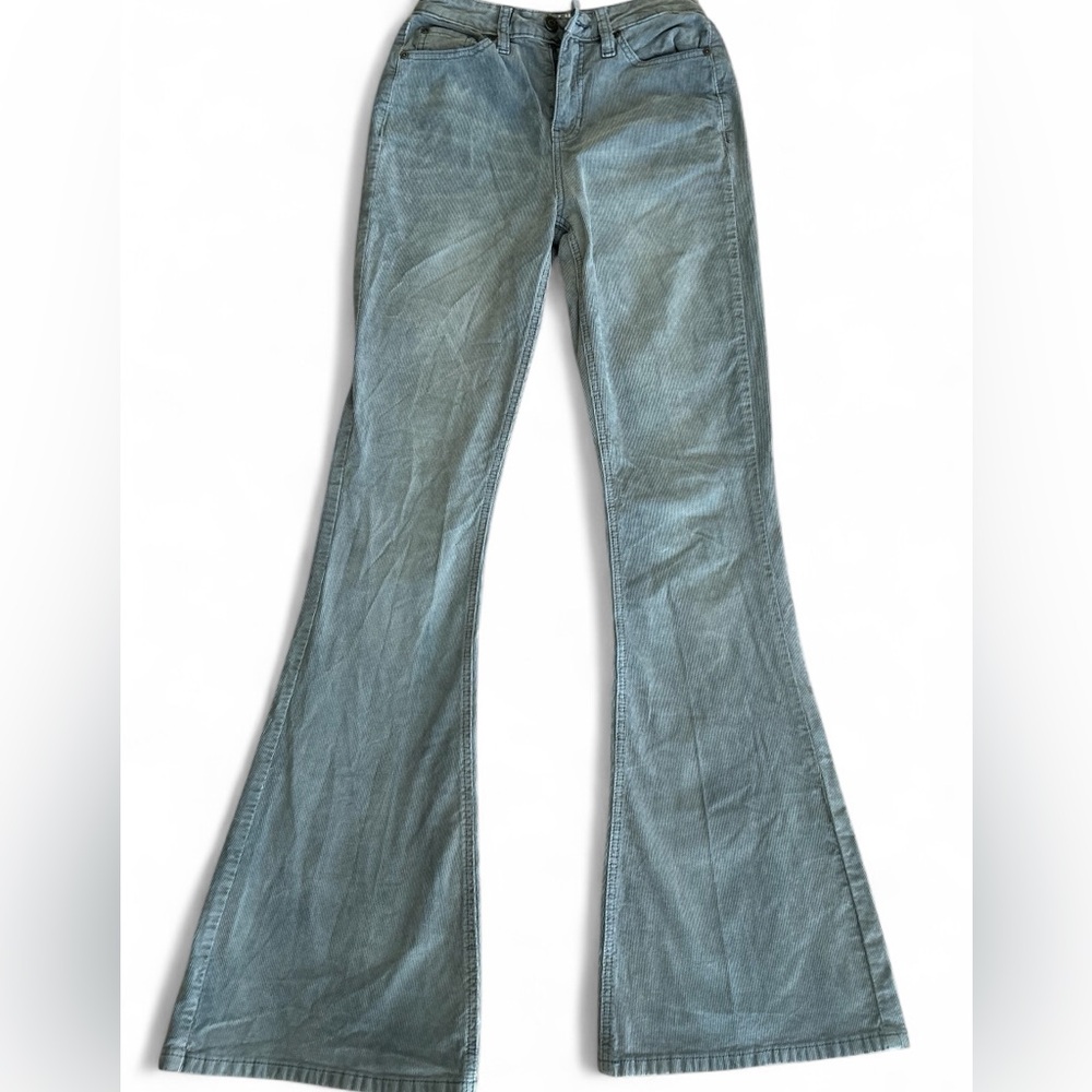 Idyllwind Blue Corduroy Flare Wide Leg Jeans
